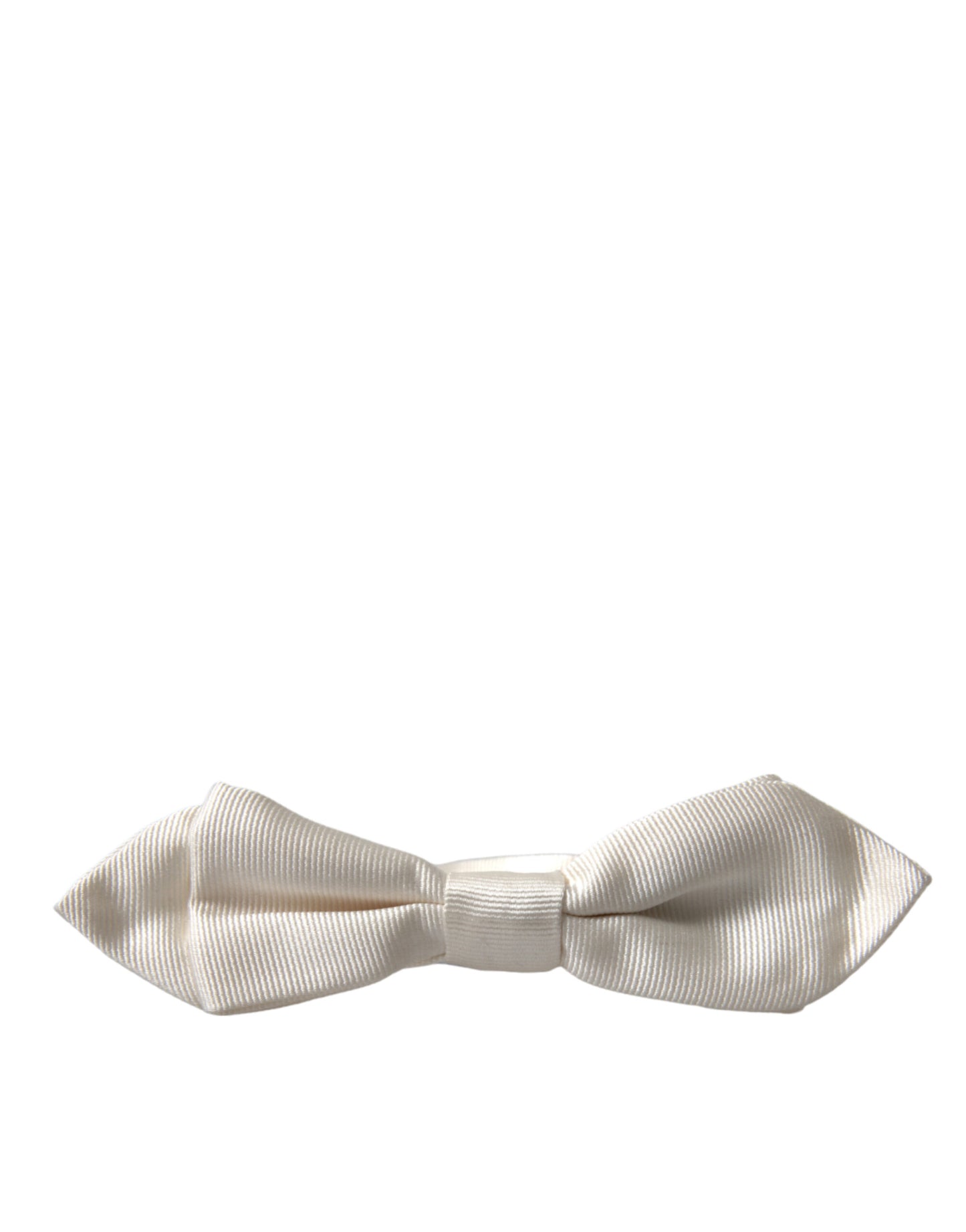  - Elegant White Silk Bow Tie