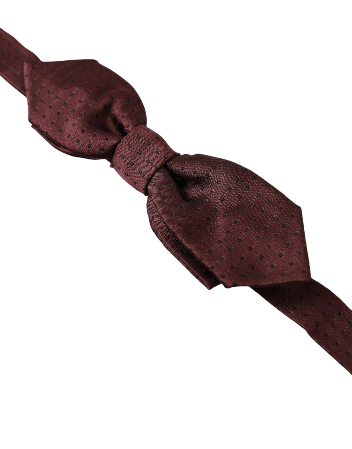  - Elegant Bordeaux Silk Bow Tie