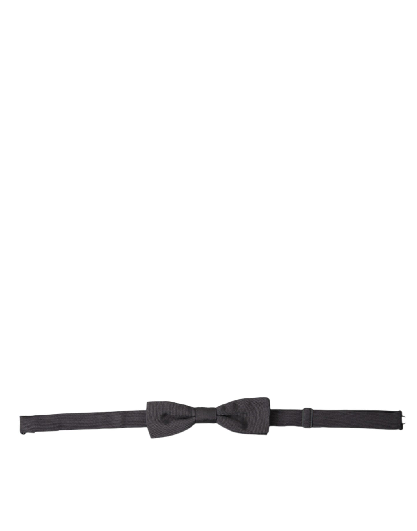  - Elegant Silk Dark Gray Bow Tie