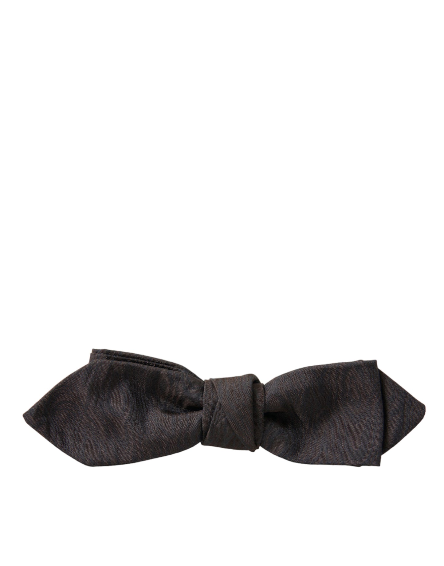  - Elegant Brown Silk Blend Bow Tie