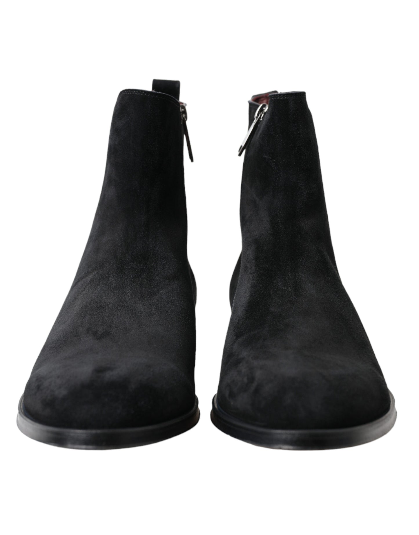  - Elegant Black Velvet Mid-Calf Boots