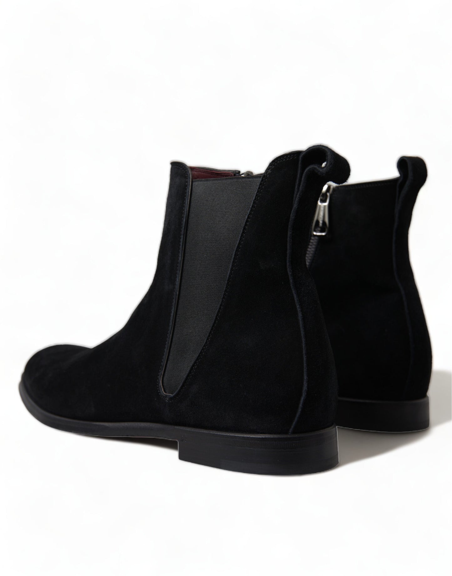  - Elegant Black Velvet Mid-Calf Boots