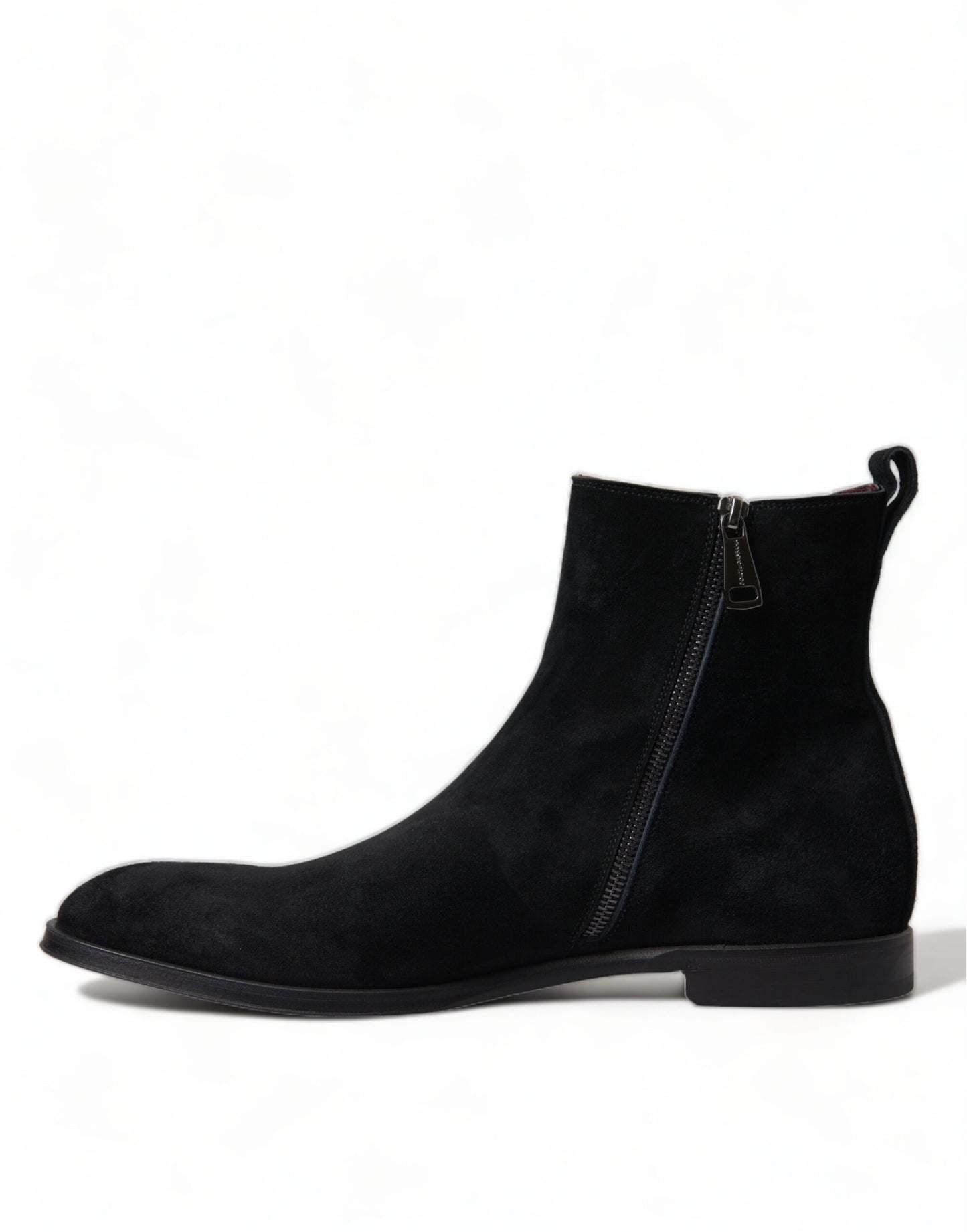  - Elegant Black Velvet Mid-Calf Boots