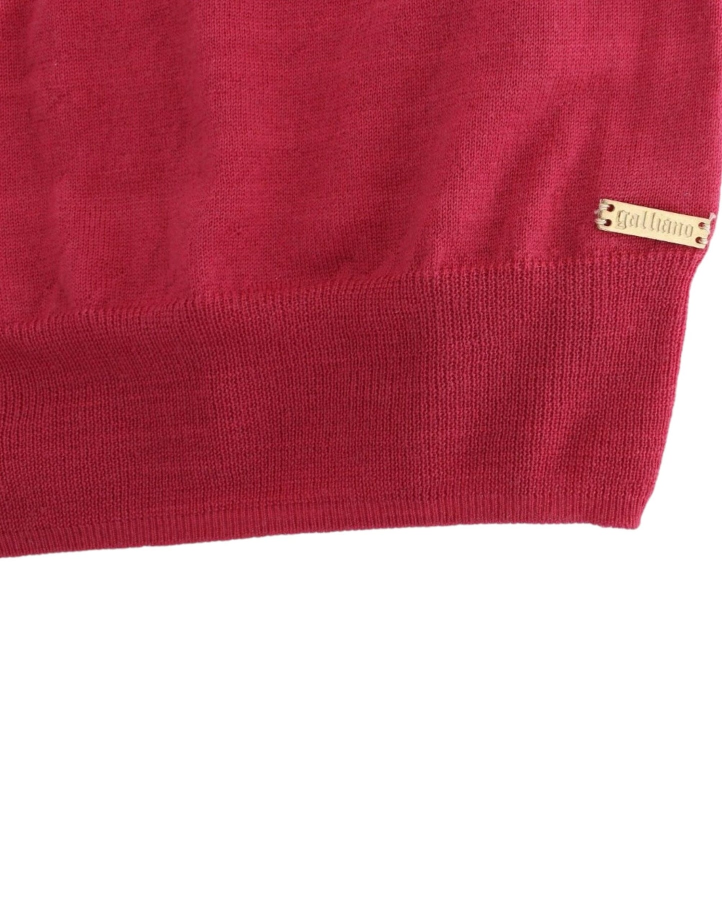  - Elegant Pink Sleeveless Wool Knit Top