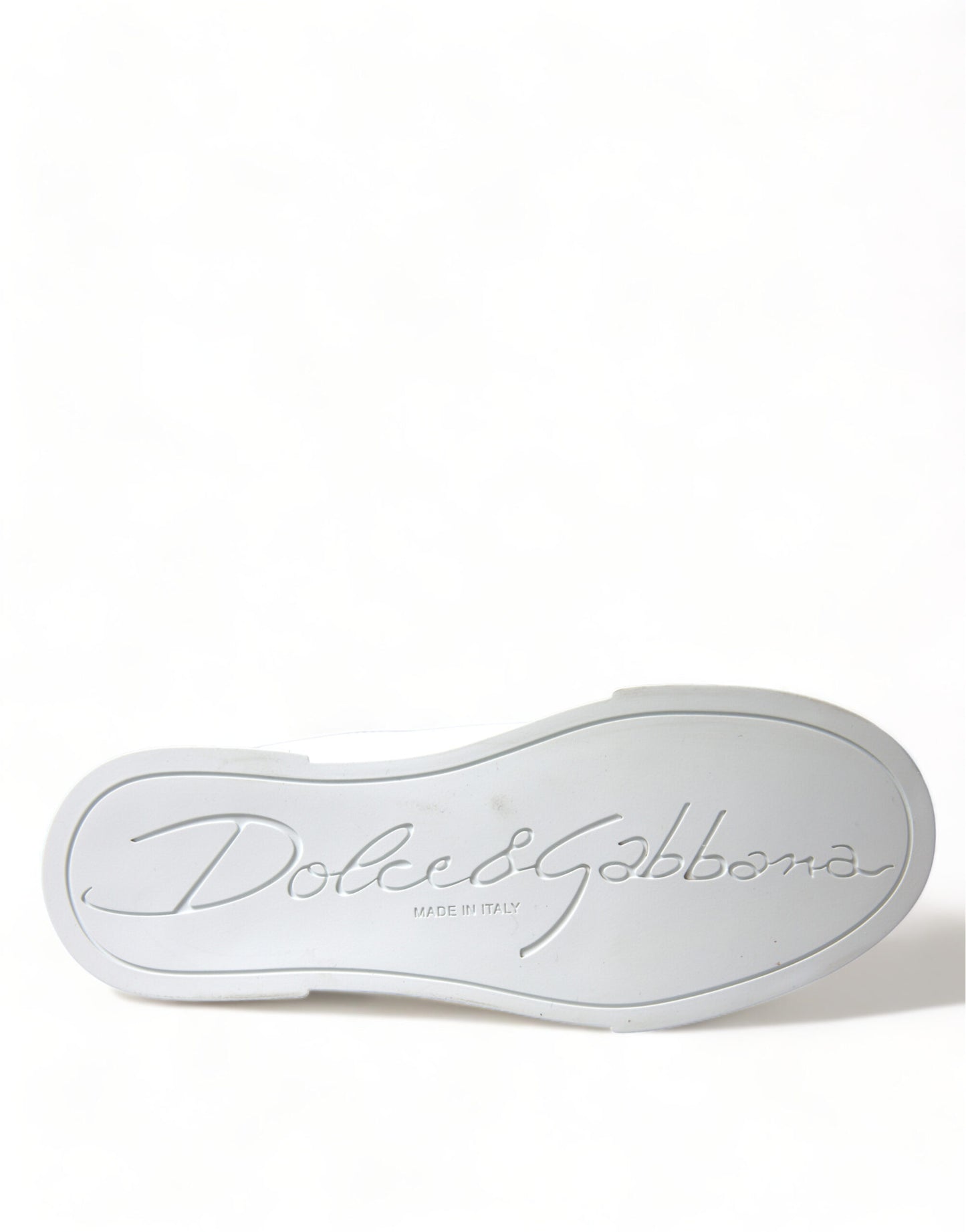 White Portofino Love DG Leather Sneakers