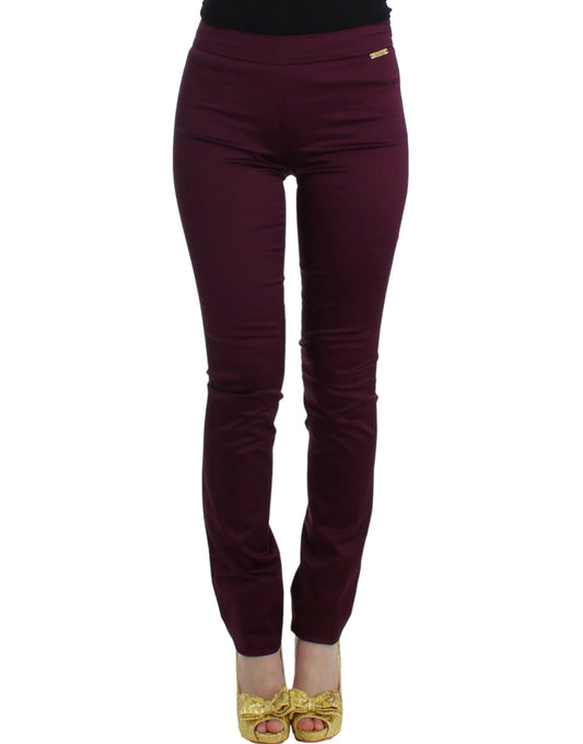  - Elegant Purple Slim Pants