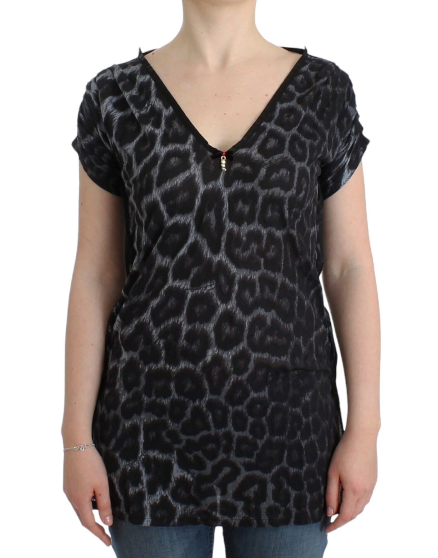  - Sultry Leopard V-Neck Modal Top