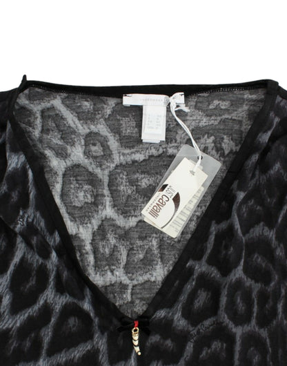  - Sultry Leopard V-Neck Modal Top