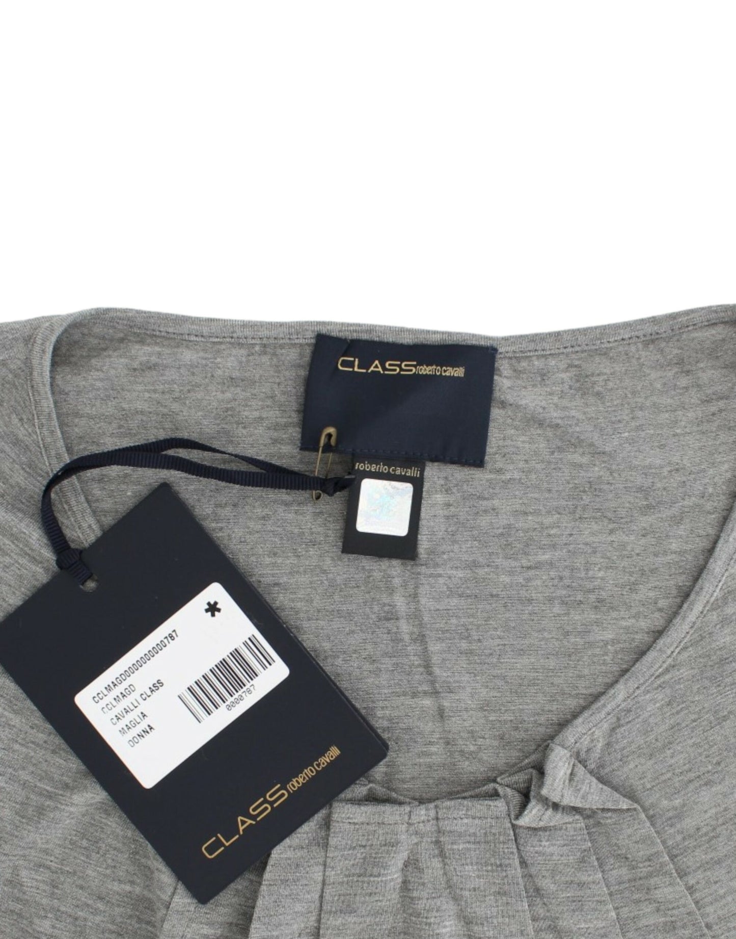  - Elegant Gray Cashmere-Blend Jumper