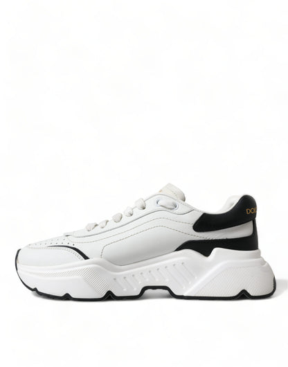  - Chic Black & White Daymaster Leather Sneakers