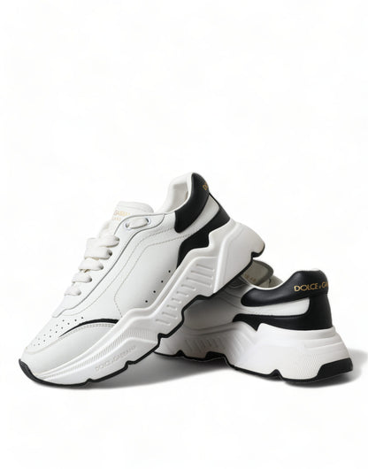  - Chic Black & White Daymaster Leather Sneakers