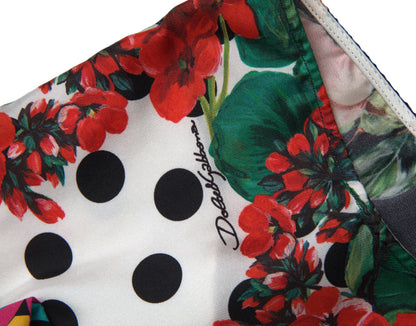  - Multicolor Silk High Waist Hot Pants