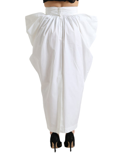  - Elegant High Waist Cotton Maxi Skirt