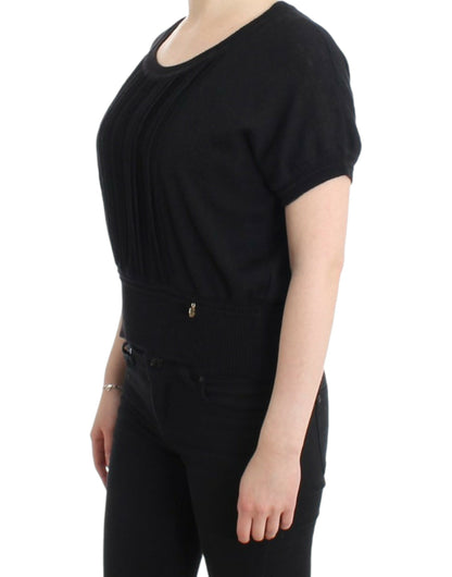  - Elegant Short Sleeved Black Jumper