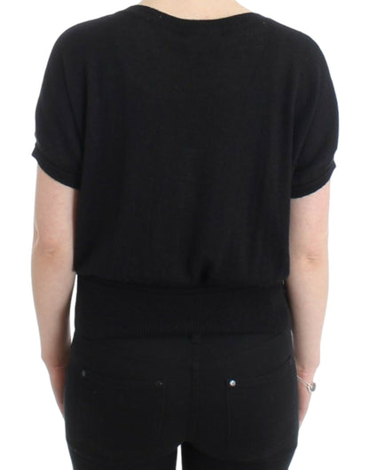  - Elegant Short Sleeved Black Jumper