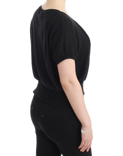  - Elegant Short Sleeved Black Jumper