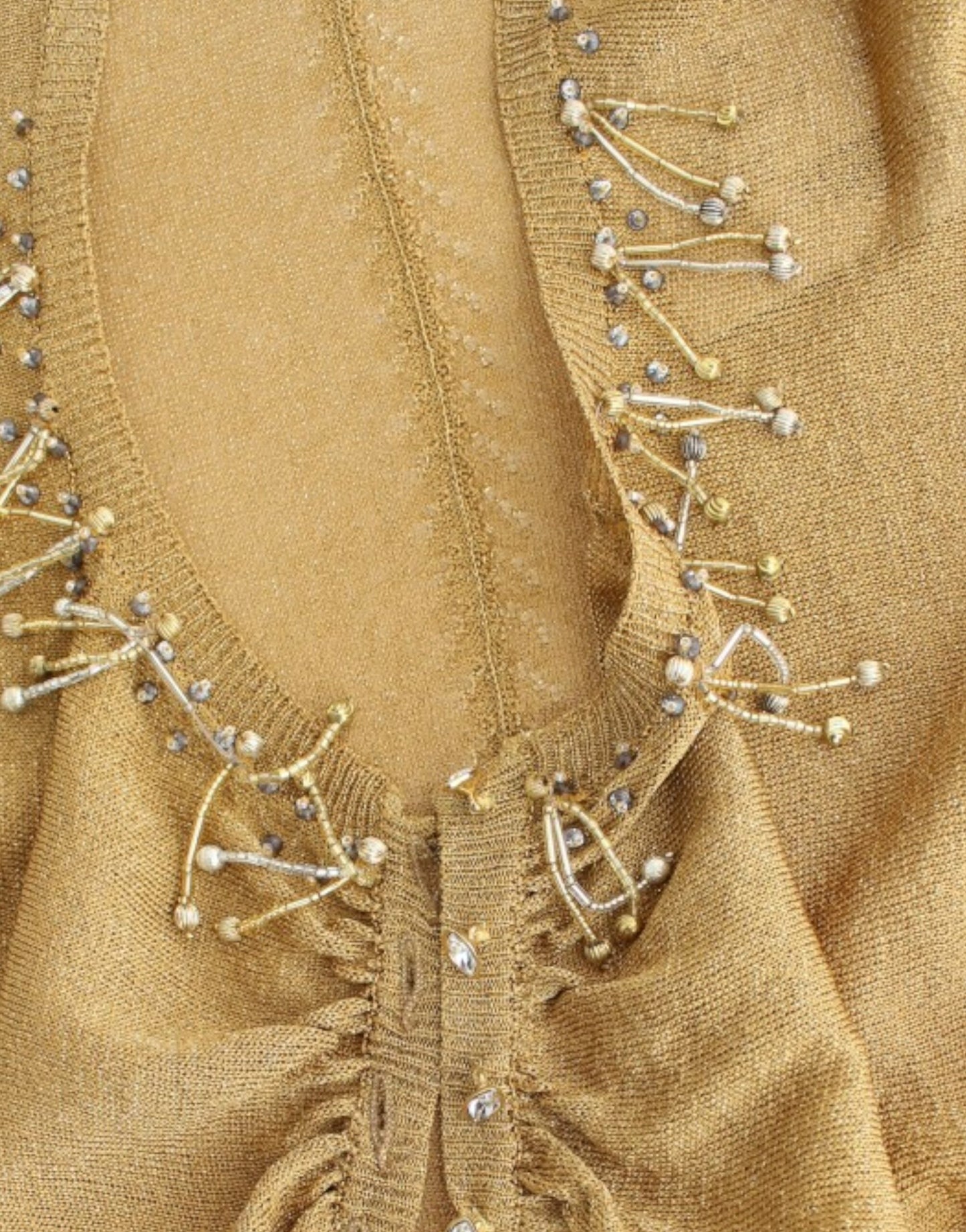  - Embellished Gold Shimmer Shrug