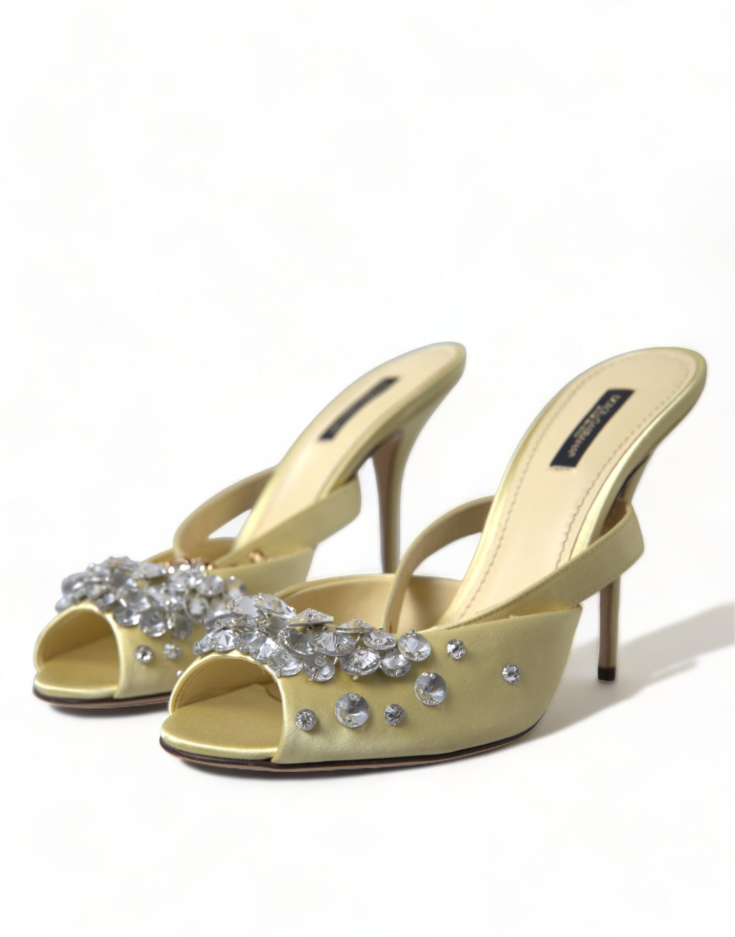  - Crystal Embellished Silk Sandals