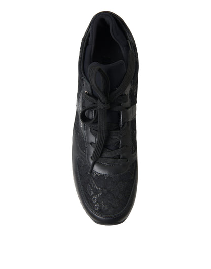  - Elegant Black Classic Sneakers