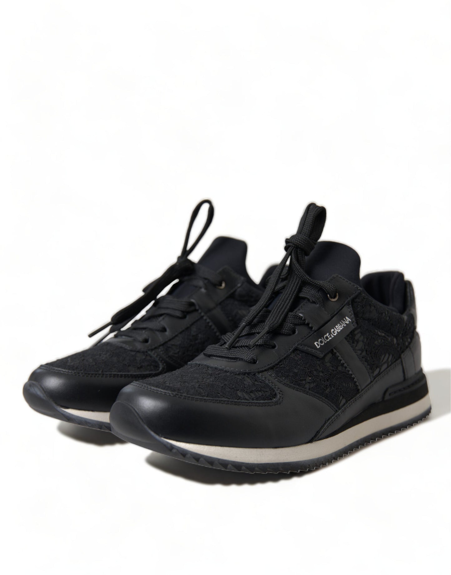  - Elegant Black Classic Sneakers