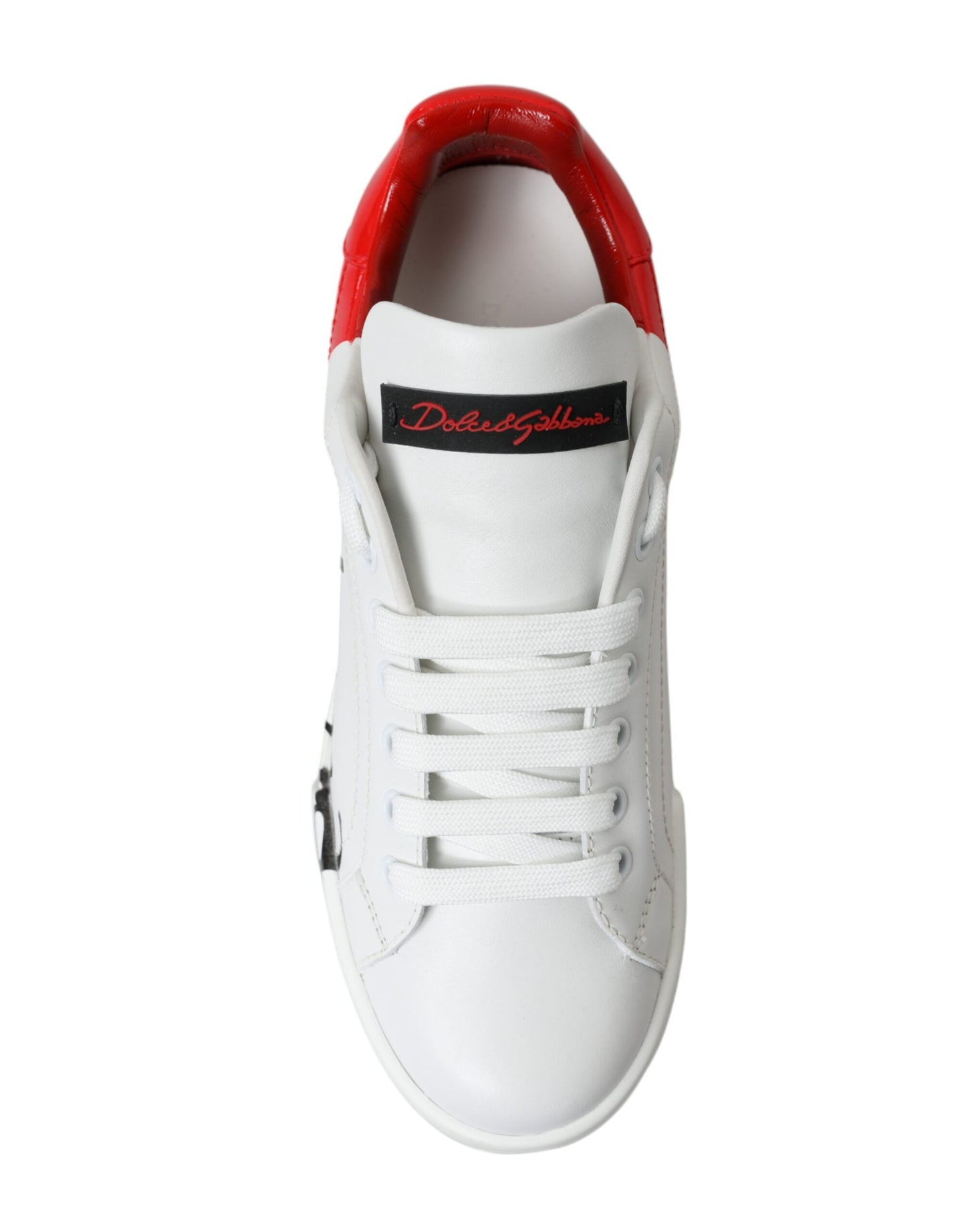  - Elegant White Leather Portofino Sneakers