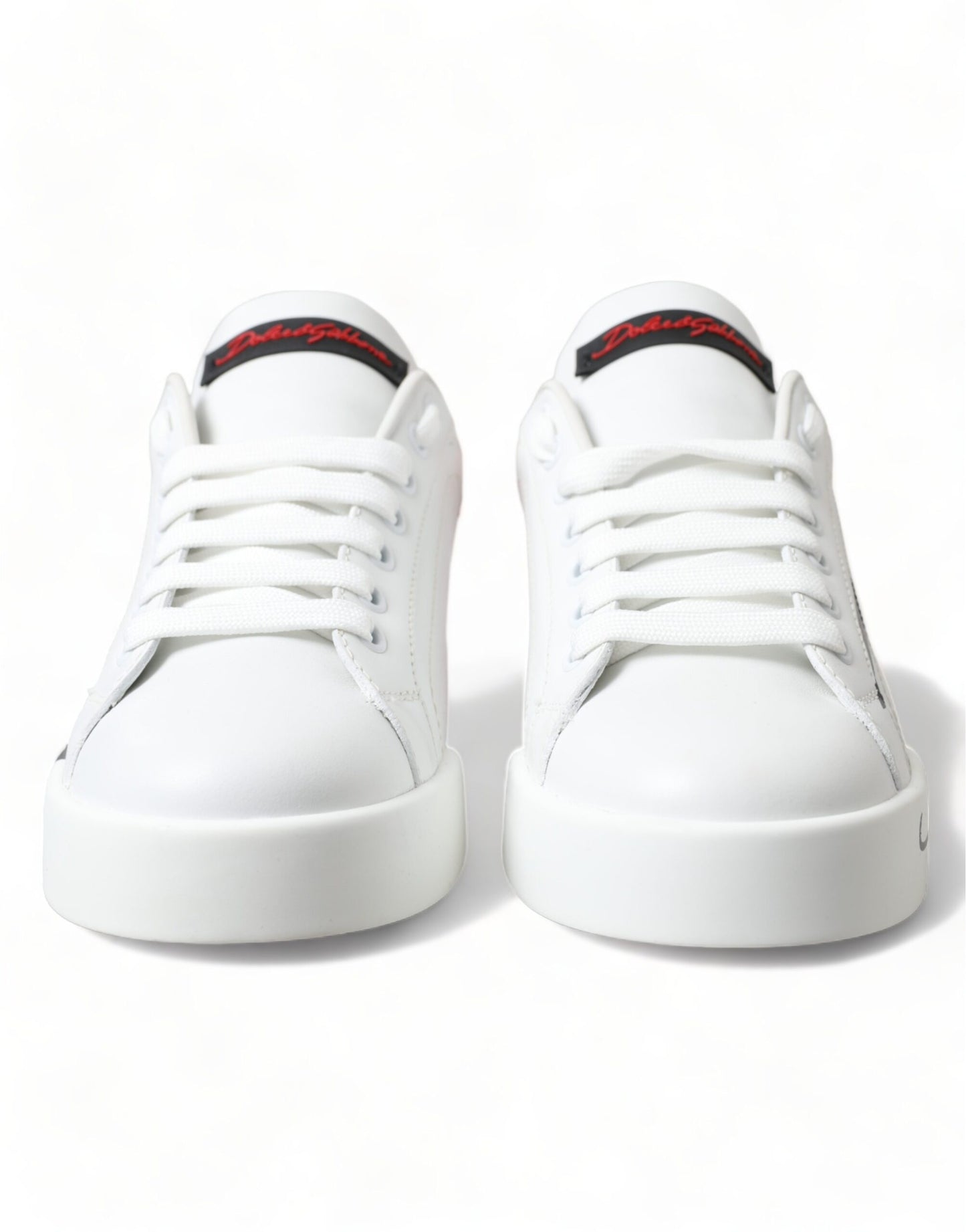  - Elegant White Leather Portofino Sneakers