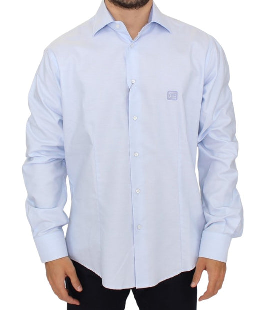  - Elegant Light Blue Italian Cotton Shirt