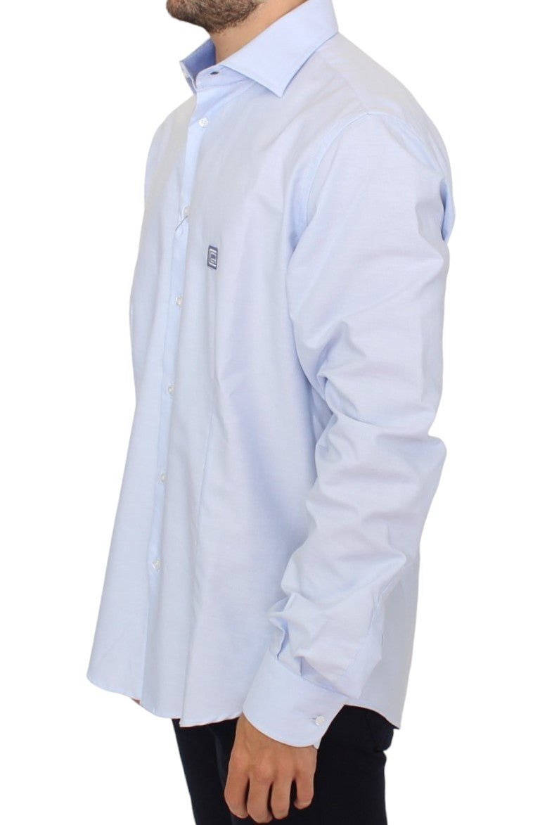  - Elegant Light Blue Italian Cotton Shirt