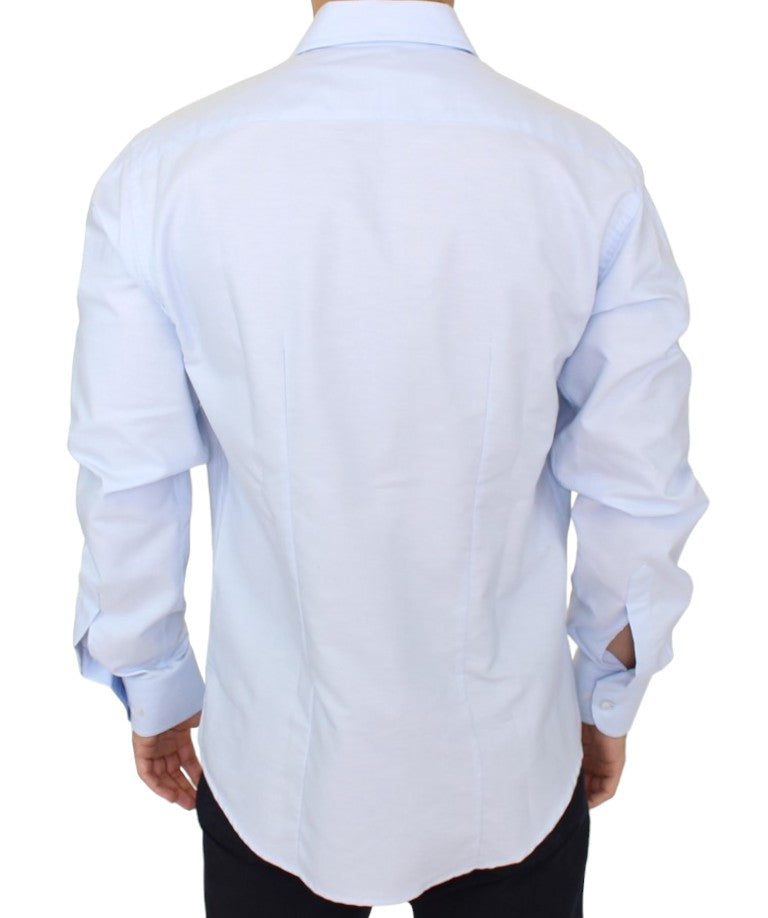  - Elegant Light Blue Italian Cotton Shirt