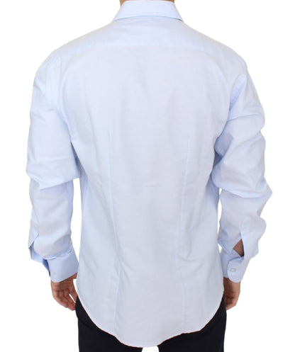  - Elegant Light Blue Italian Cotton Shirt