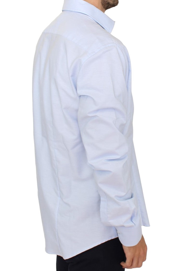  - Elegant Light Blue Italian Cotton Shirt