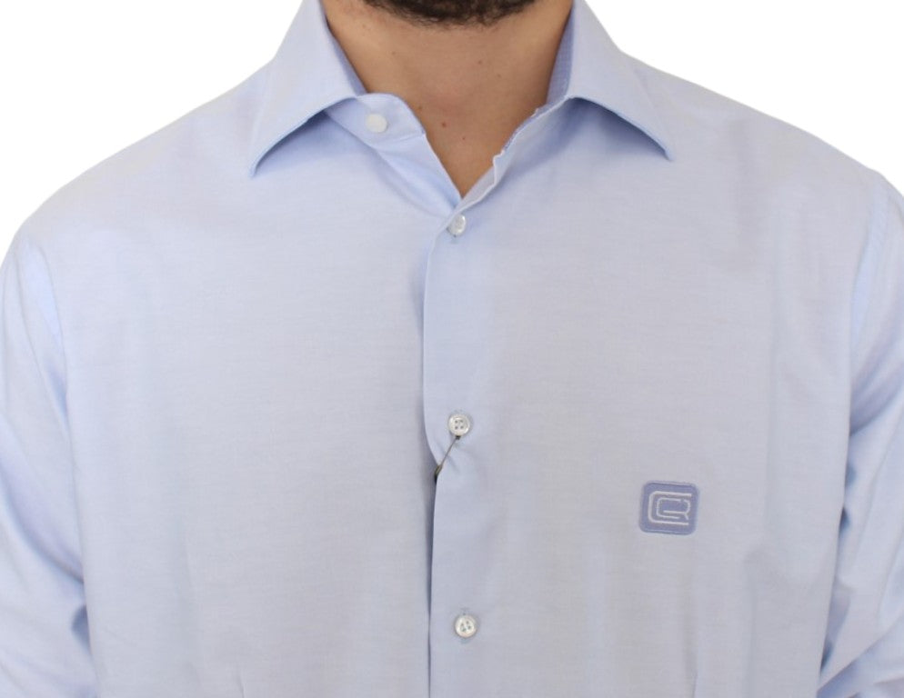  - Elegant Light Blue Italian Cotton Shirt