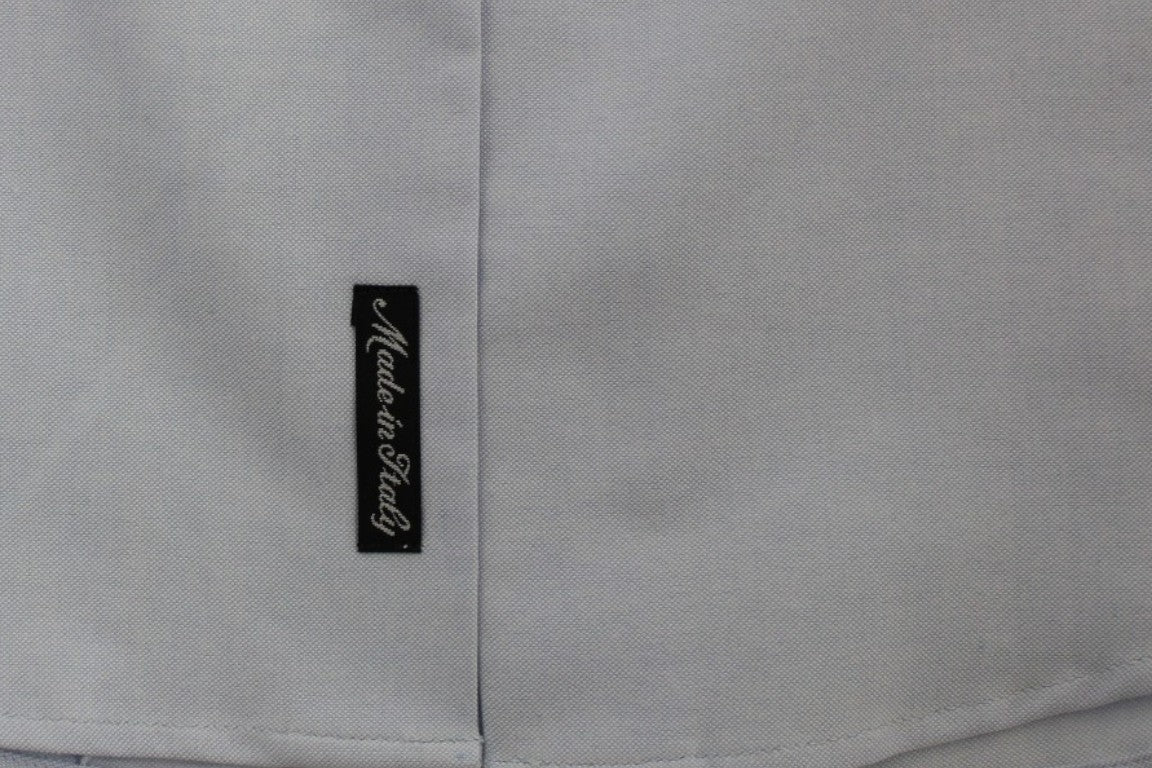  - Elegant Light Blue Italian Cotton Shirt