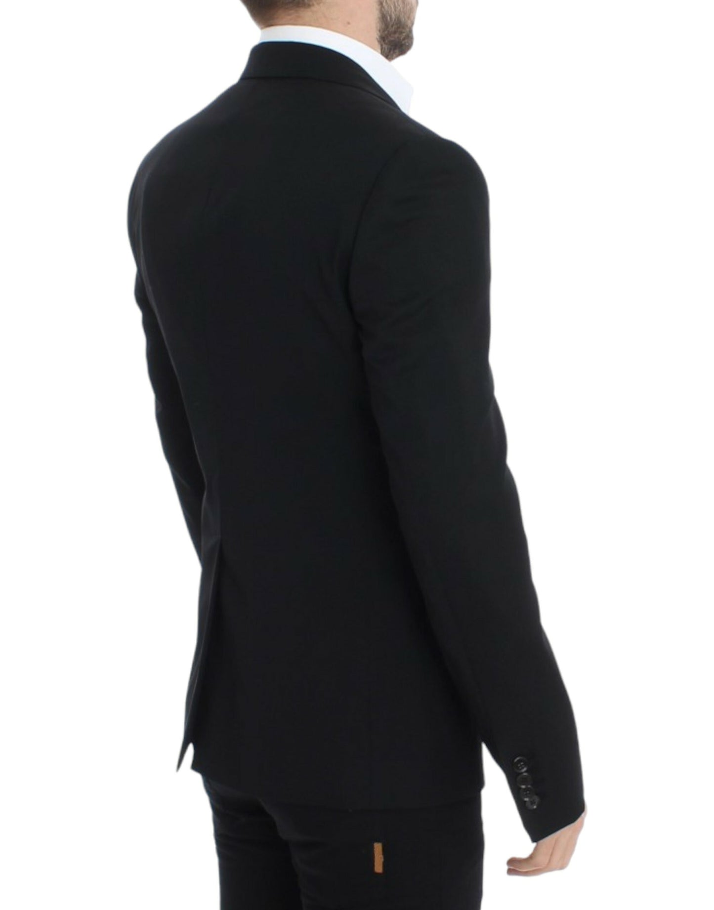  - Elegant Slim Fit Black Wool Blazer