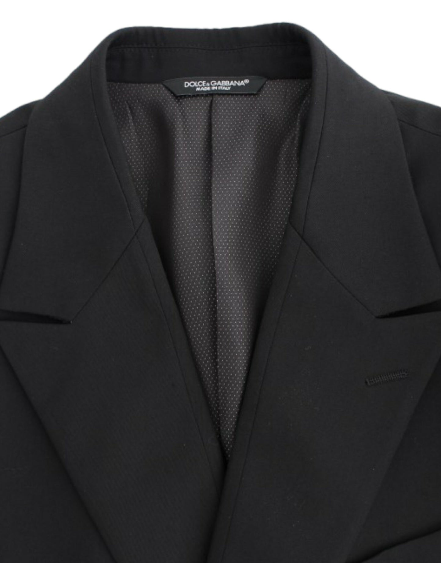  - Elegant Slim Fit Black Wool Blazer