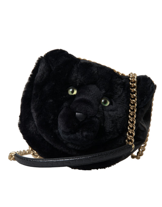  - Exquisite Croc-Embossed Panther Shoulder Bag