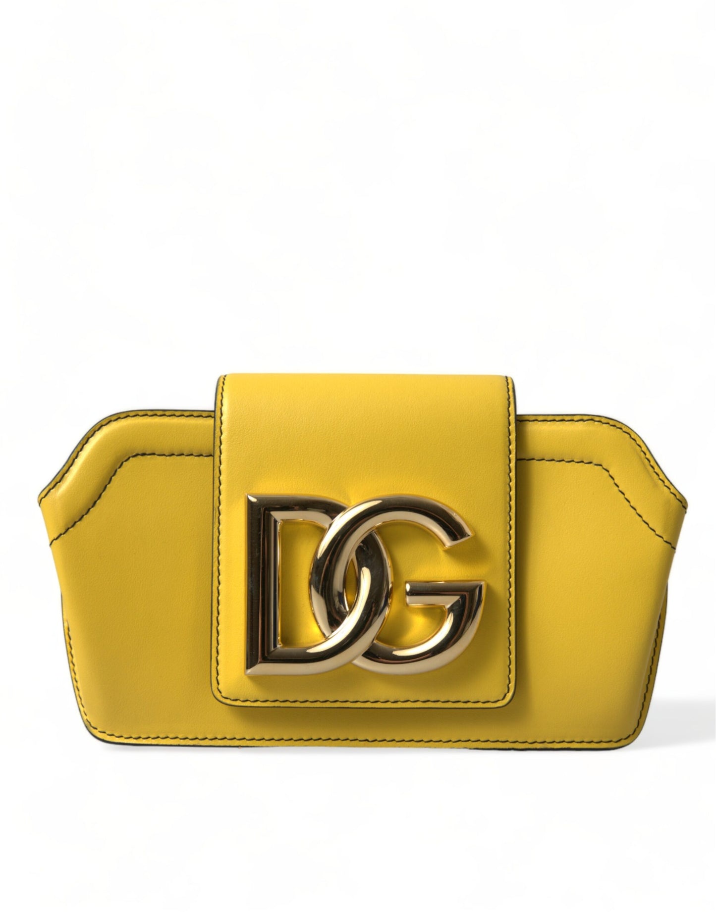  - Exquisite Yellow Leather Eyewear Case