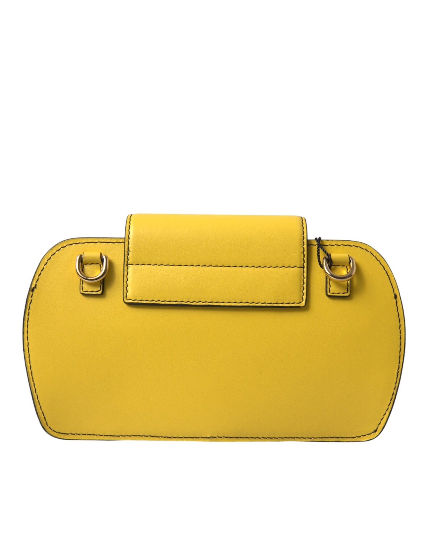  - Exquisite Yellow Leather Eyewear Case