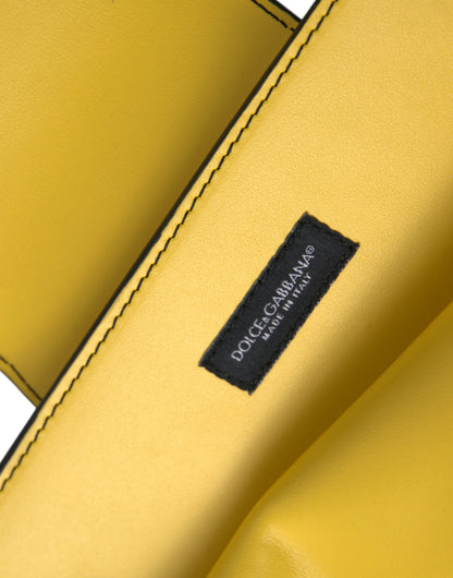  - Exquisite Yellow Leather Eyewear Case