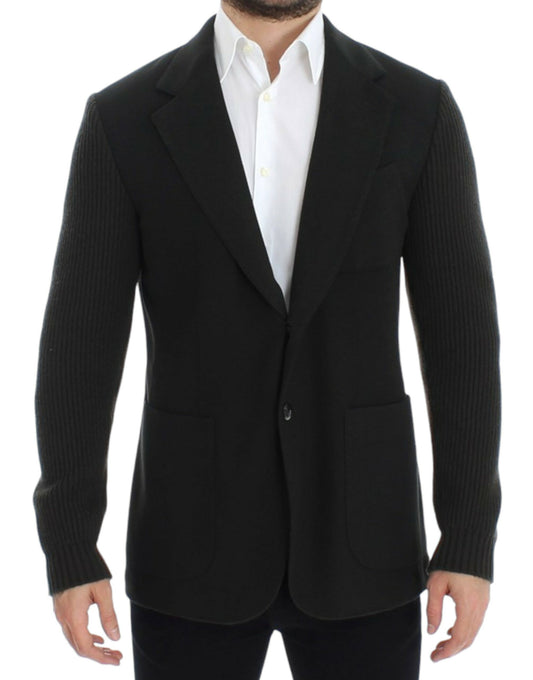  - Elegant Green Cashmere Blazer Jacket