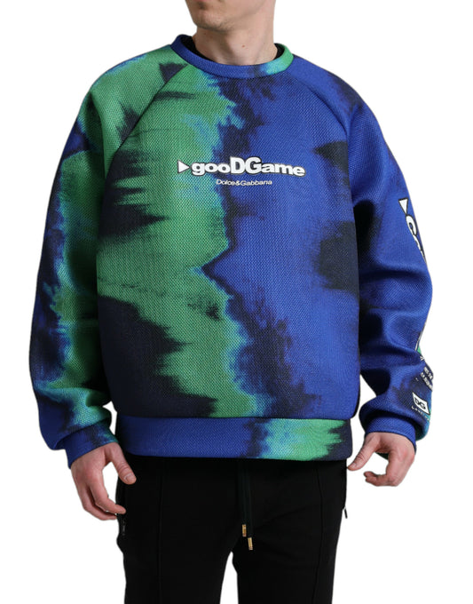  - Multicolor Graphic Crew Neck Pullover Sweater