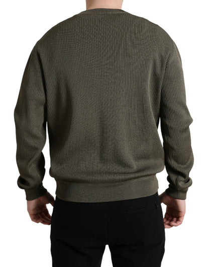  - Elegant Green Crew Neck Sweater