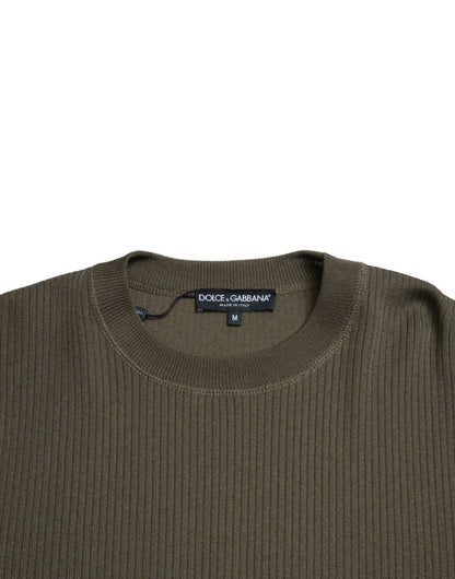  - Elegant Green Crew Neck Sweater