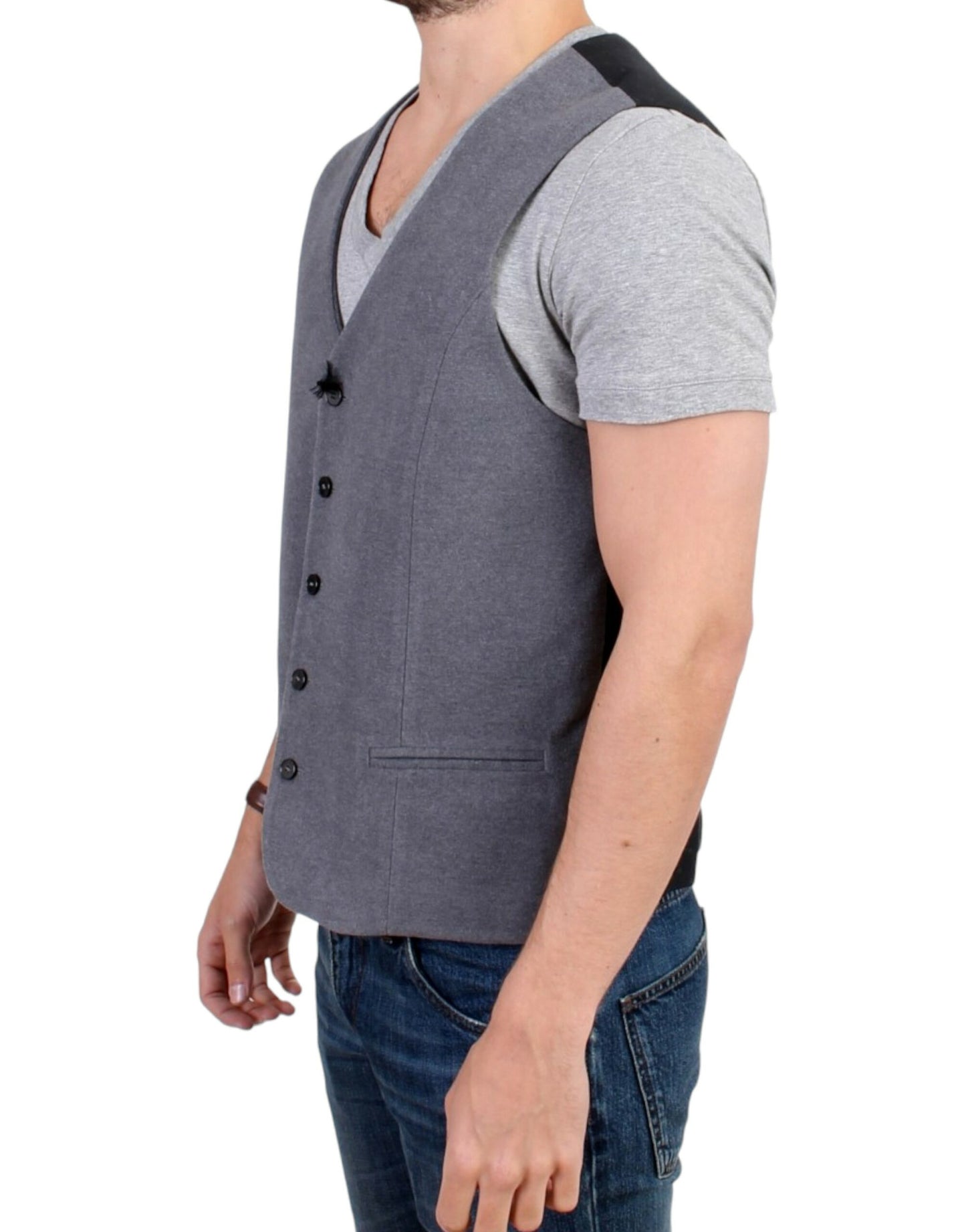  - Chic Gray Casual Vest