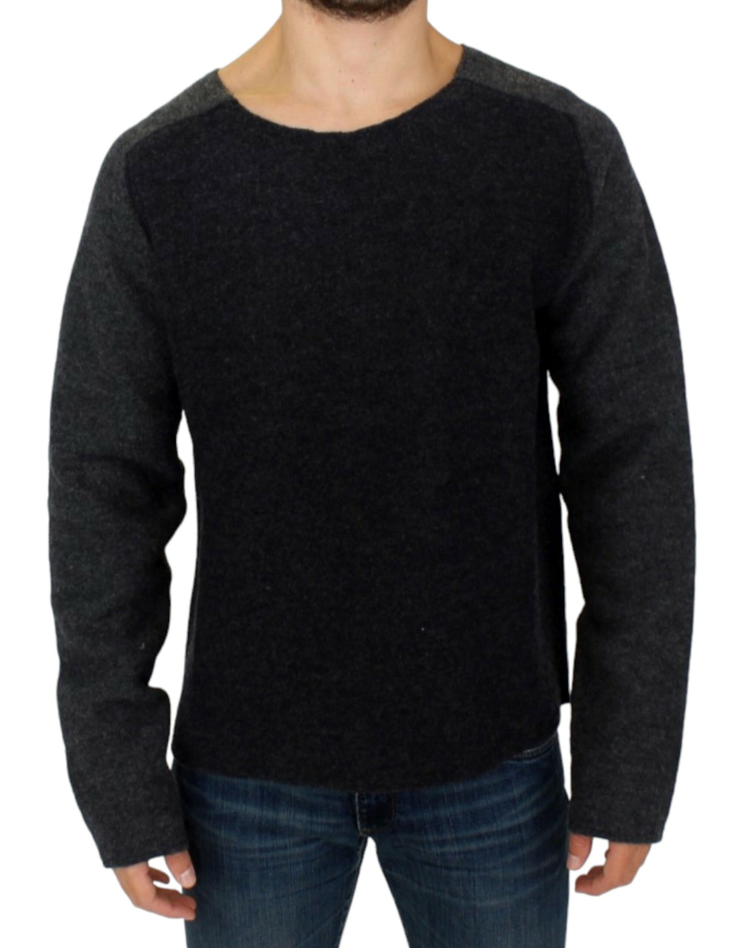  - Chic Gray Wool Crewneck Sweater