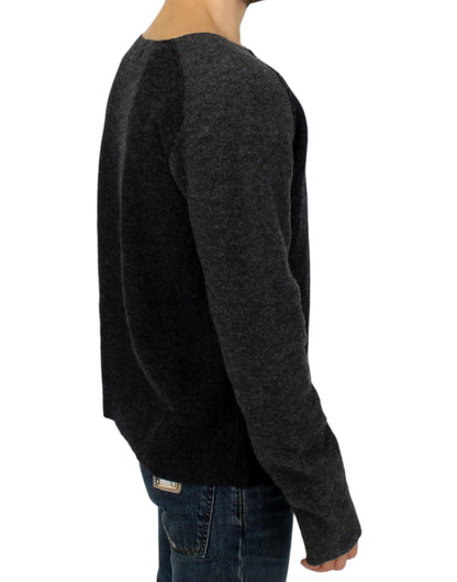  - Chic Gray Wool Crewneck Sweater