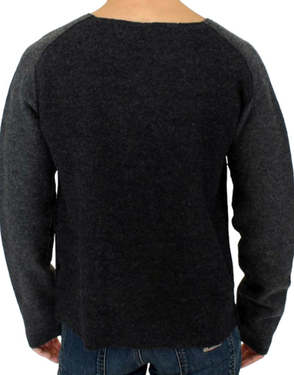  - Chic Gray Wool Crewneck Sweater