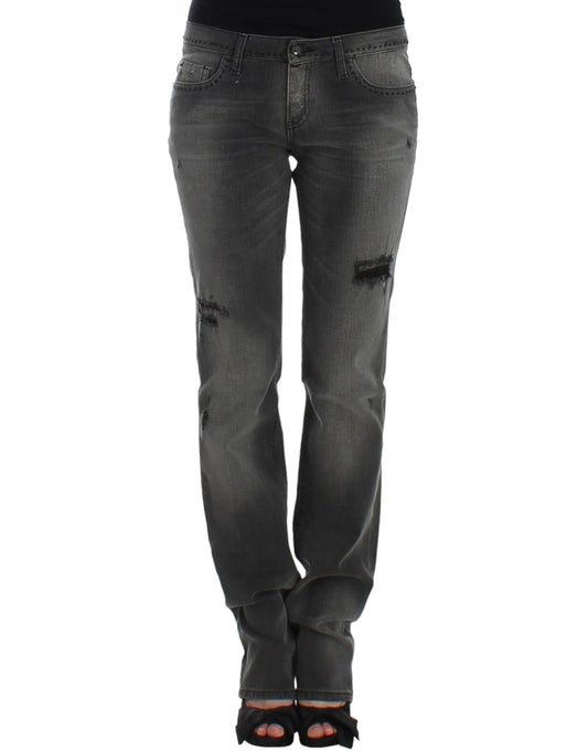  - Chic Gray Straight Leg Denim Delight