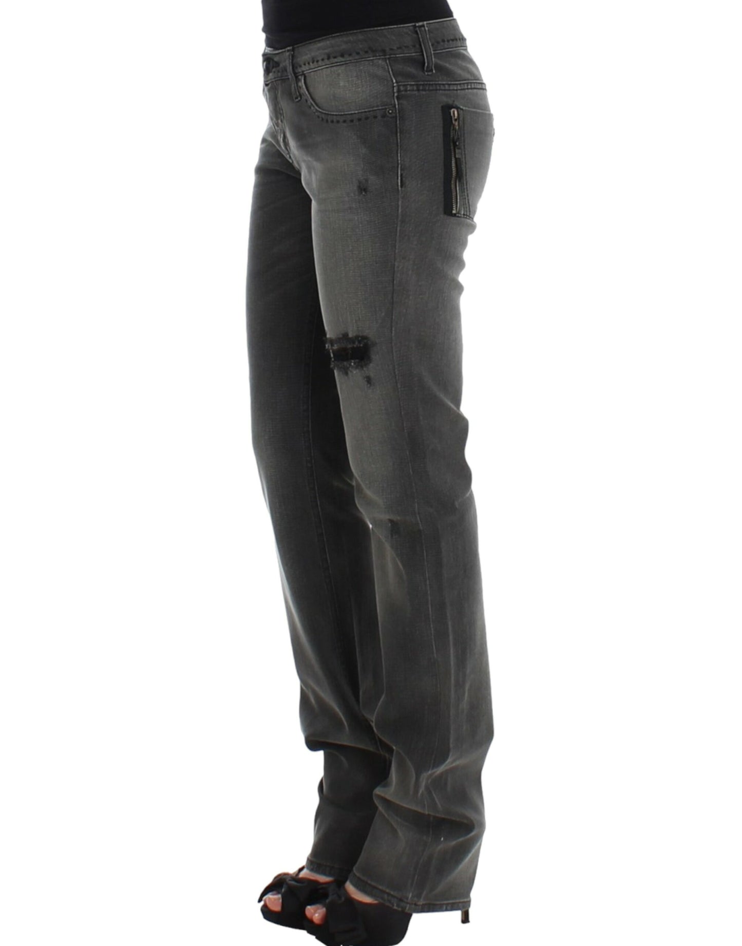  - Chic Gray Straight Leg Denim Delight