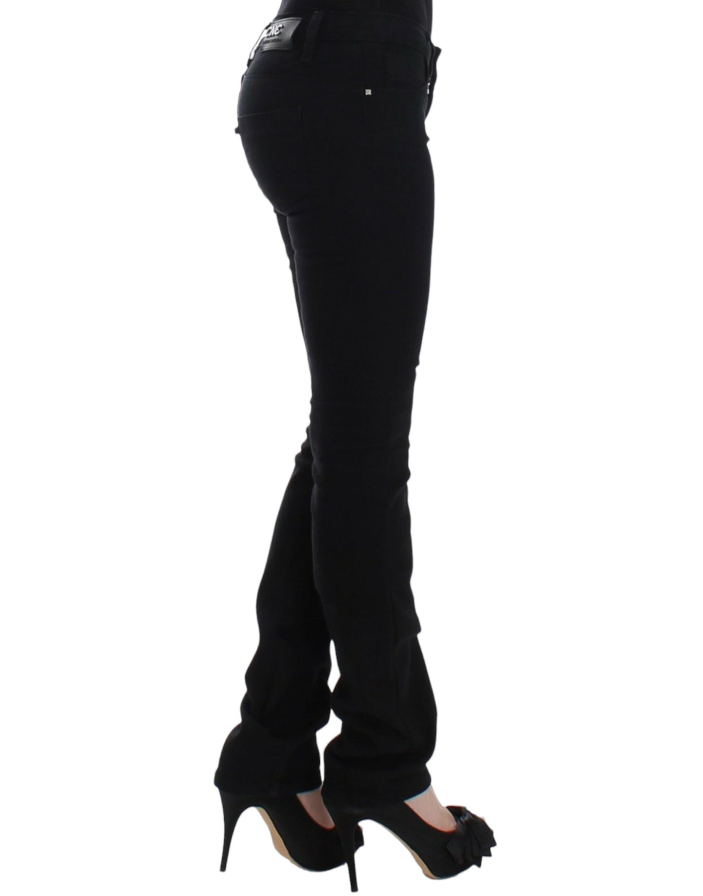  - Elegant Black Straight Leg Jeans